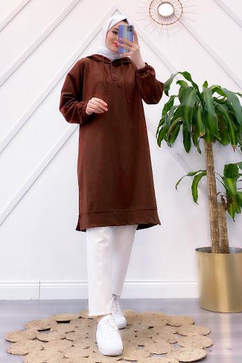 ÖNÜ DÜĞMELİ MAXİ BOY SWEAT