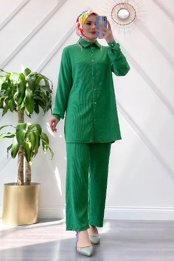 YAKASI TAŞ DÖKÜMLÜ BÜRÜMCÜK TAKIM