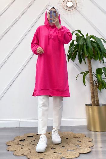 ÖNÜ DÜĞMELİ MAXİ BOY SWEAT