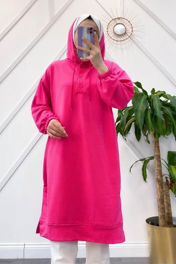 ÖNÜ DÜĞMELİ MAXİ BOY SWEAT