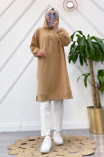 ÖNÜ DÜĞMELİ MAXİ BOY SWEAT