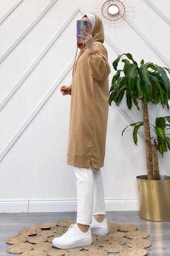 ÖNÜ DÜĞMELİ MAXİ BOY SWEAT