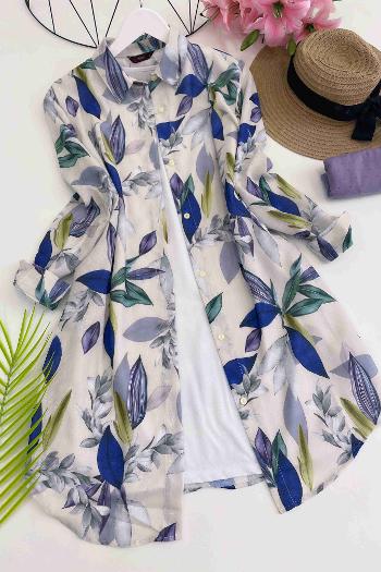 KETEN ZAMBAK DESEN GÖMLEK