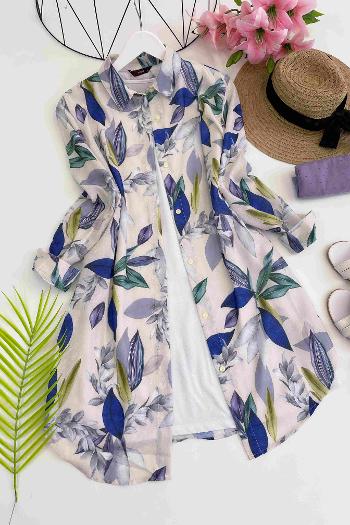 KETEN ZAMBAK DESEN GÖMLEK