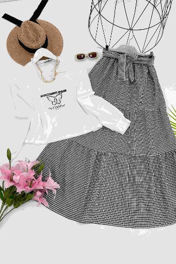 BASKILI POTİKARE ETEK TAKIM