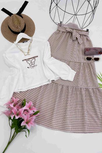 BASKILI POTİKARE ETEK TAKIM