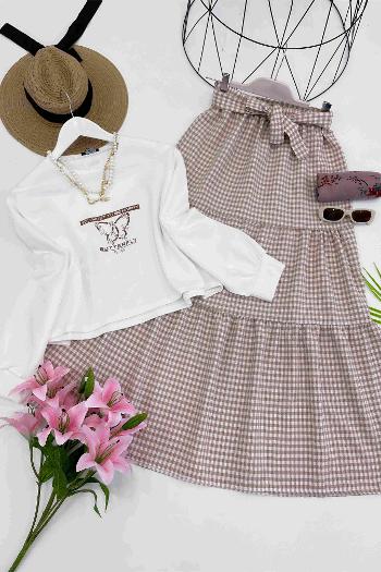 BASKILI POTİKARE ETEK TAKIM