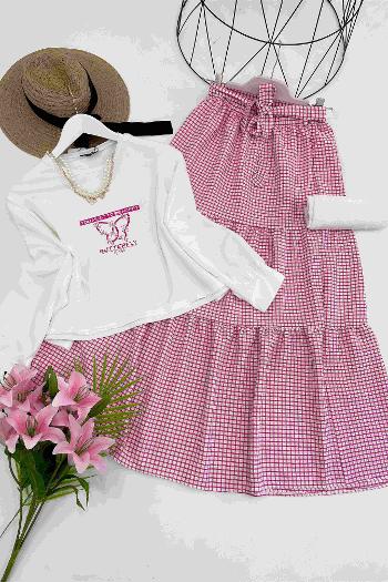 BASKILI POTİKARE ETEK TAKIM