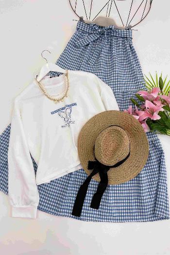 BASKILI POTİKARE ETEK TAKIM