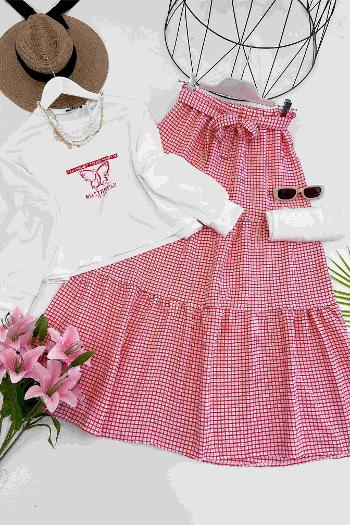 BASKILI POTİKARE ETEK TAKIM