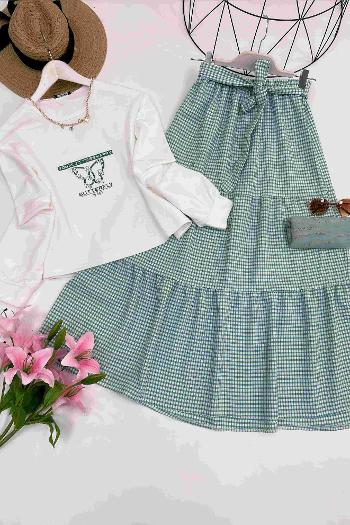 BASKILI POTİKARE ETEK TAKIM