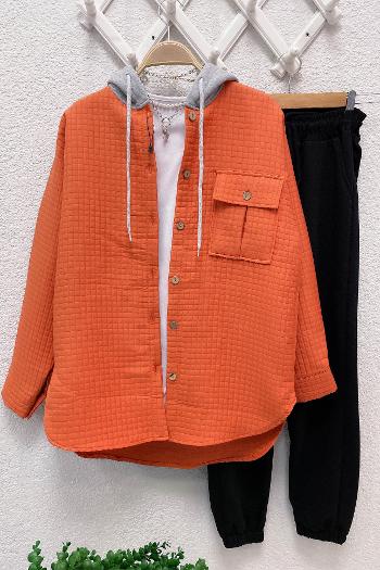 TEK CEPLİ KAPŞONLU KAPİTONE CEKET