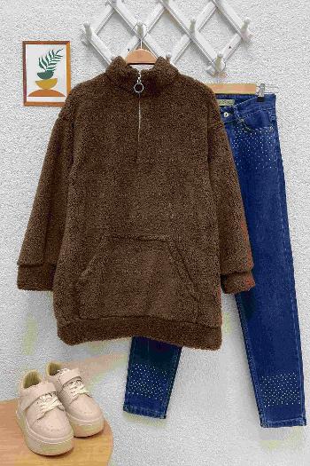 KUZU PELUŞ SWEATSHİRT