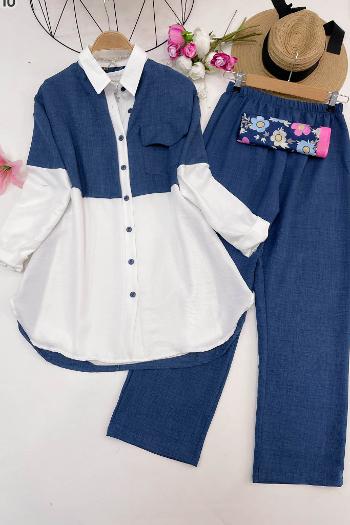 İKİ RENKLİ CEPLİ AEROBİN TAKIM