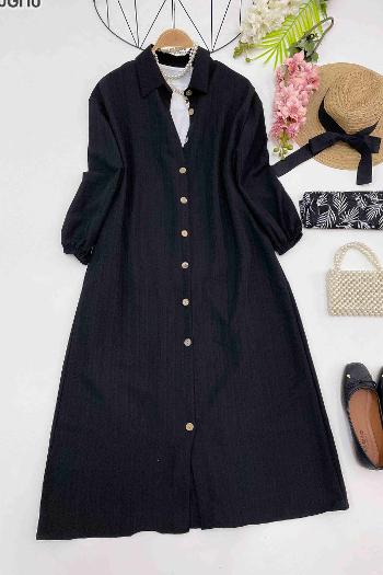 MAXİ BOY  GOFRE GÖMLEK