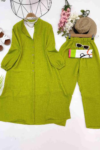 LİMOYA MAXİ KETEN TAKIM