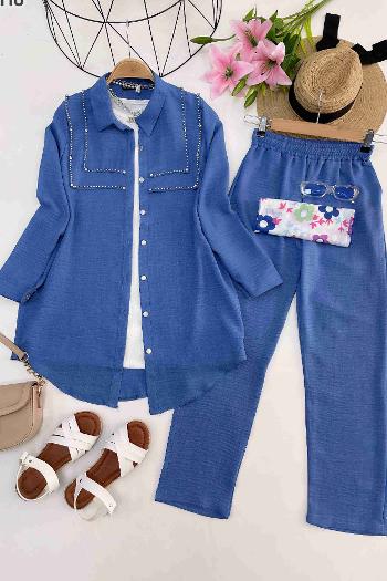 YAKA TAŞ İŞLEME KETEN TAKIM