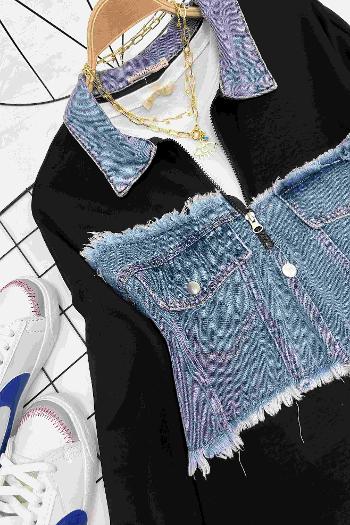 DENİM DETAYLI OYSH TAKIM