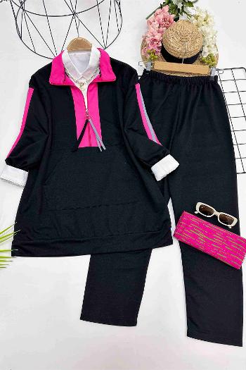 FERMUARI PÜSKÜL DETAYLI SPOR TAKIM