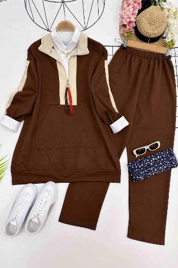 FERMUARI PÜSKÜL DETAYLI SPOR TAKIM