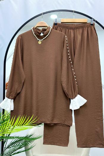 KOLLARI İNCİLİ BROŞLU TAKIM