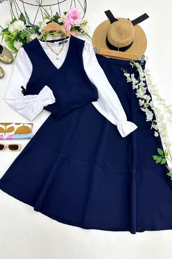 BAĞCIKLI YELEK ETEK TAKIM