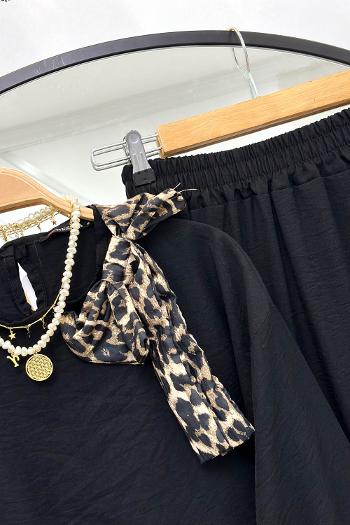 LEOPAR FİYONKLU ETEK TAKIM