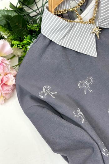 GÖMLEK DETAYLI FİYONK TAŞ DETAYLI TAKIM