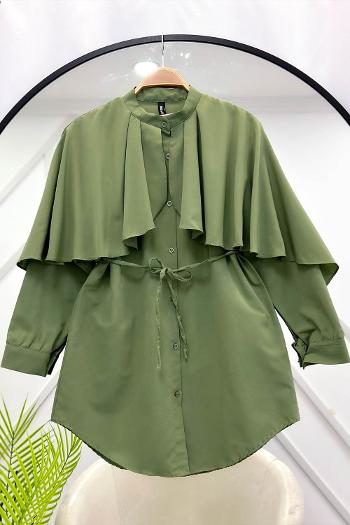 PELERİN DETAYLI GÖMLEK