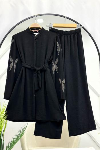 KOLU KELEBEK TAŞ DETAYLI TAKIM