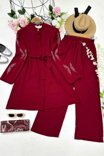 KOLU KELEBEK TAŞ DETAYLI TAKIM