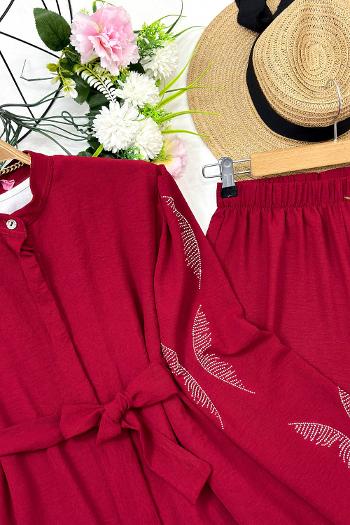 KOLU KELEBEK TAŞ DETAYLI TAKIM