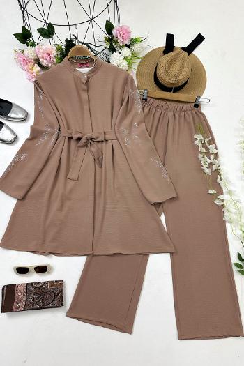 KOLU KELEBEK TAŞ DETAYLI TAKIM