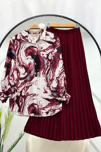 FEYZA PLİSELİ ETEK TAKIM