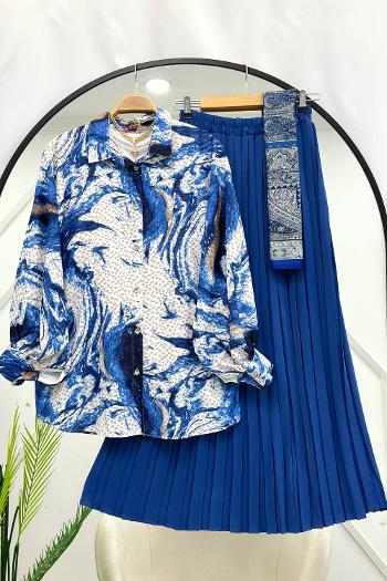 FEYZA PLİSELİ ETEK TAKIM