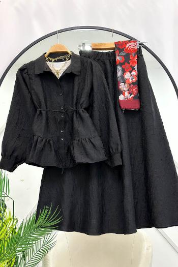 SATEN KRAŞ ETEKLİ TAKIM