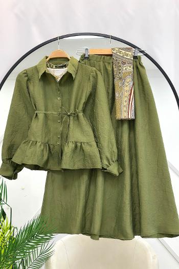 SATEN KRAŞ ETEKLİ TAKIM