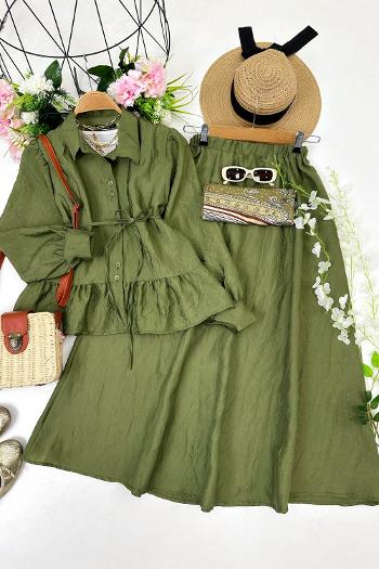 SATEN KRAŞ ETEKLİ TAKIM