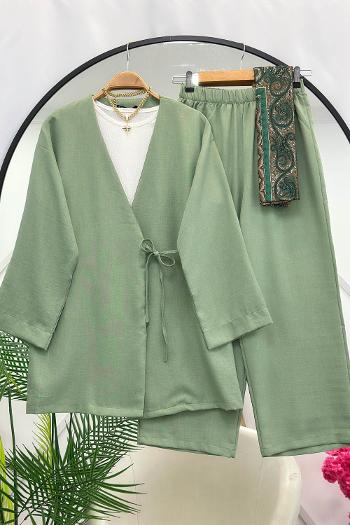 SEVGİ YANDAN BAGLAMALI PANTOLONLU TAKIM