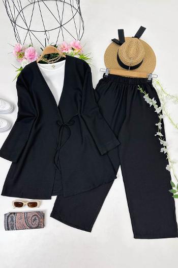 SEVGİ YANDAN BAGLAMALI PANTOLONLU TAKIM