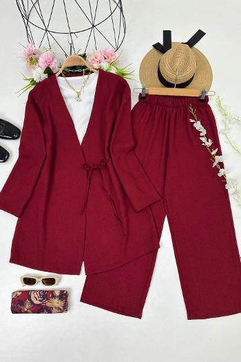 SEVGİ YANDAN BAGLAMALI PANTOLONLU TAKIM