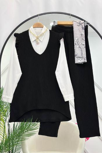 OMUZU FIRFIRLI  SUWETERLİ TAKIM