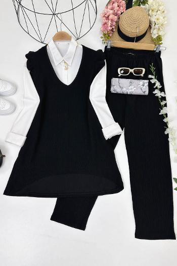 OMUZU FIRFIRLI  SUWETERLİ TAKIM