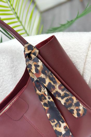 BÜYÜK BOY FULARLI KADIN ÇANTASI