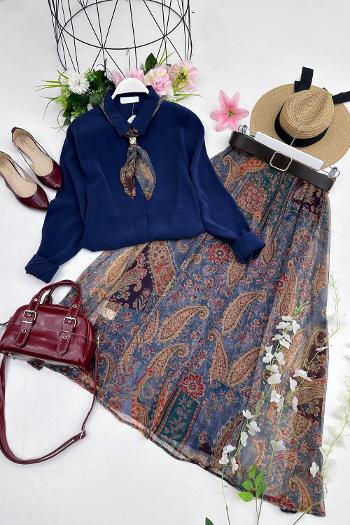 MODA FULARLI GÖMLEK ETEK TAKIM