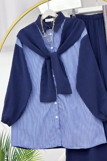 GÖMLEK BAĞLAMA DETAYLI MODAL TAKIM