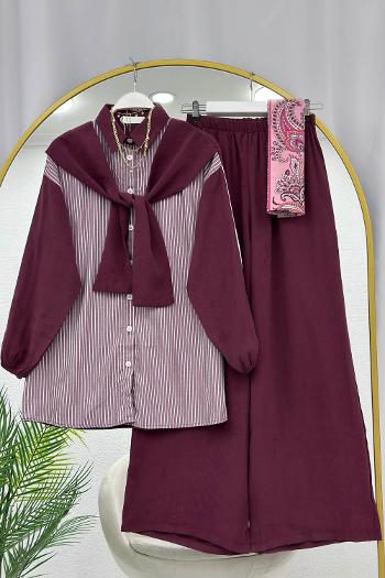 GÖMLEK BAĞLAMA DETAYLI MODAL TAKIM