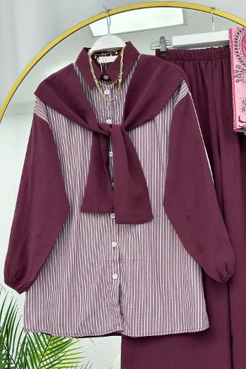 GÖMLEK BAĞLAMA DETAYLI MODAL TAKIM