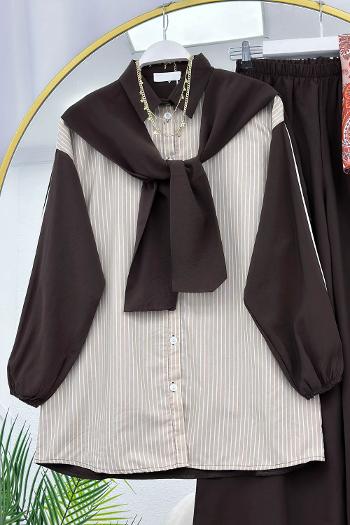 GÖMLEK BAĞLAMA DETAYLI MODAL TAKIM