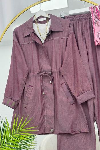 TENSEL KOT KUMAŞ PANTOLONLU TAKIM